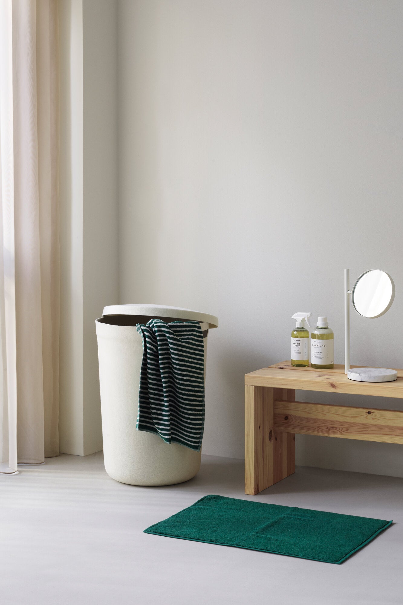 Hide vasketøjskurv - creme